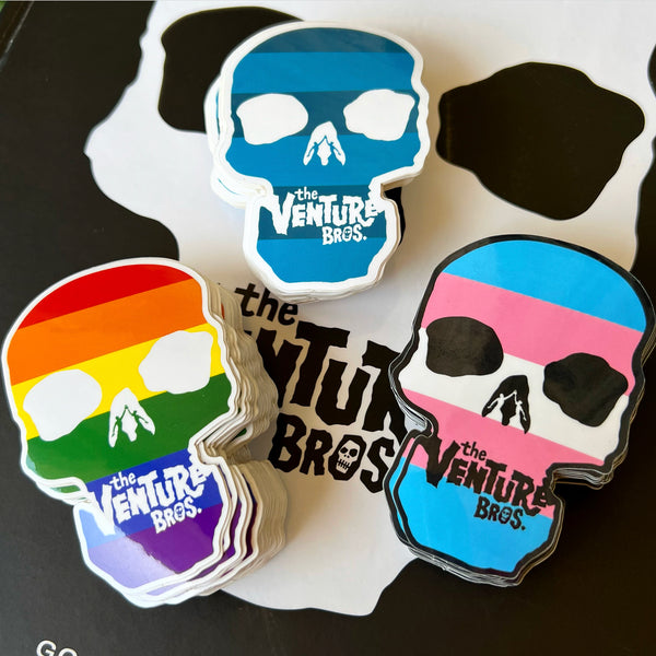 Team Venture Pride Skull Stickers